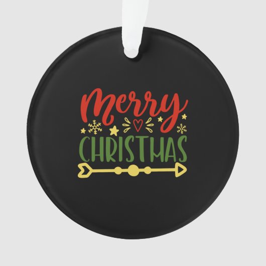 Frohe Weihnachten Ornament (Vorderseite)