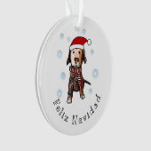 Frohe Weihnachten Ornament (Vorderseite)