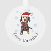 Frohe Weihnachten Ornament (Rückseite)