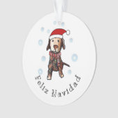 Frohe Weihnachten Ornament (Vorderseite)
