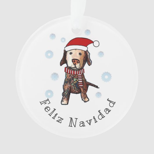 Frohe Weihnachten Ornament (Vorderseite)