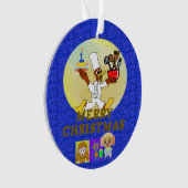 Frohe Weihnachten Ornament (Vorderseite)