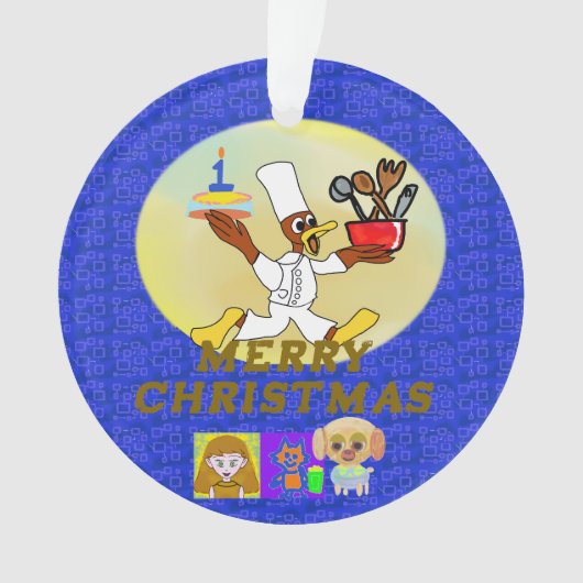 Frohe Weihnachten Ornament (Vorderseite)
