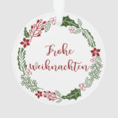 Frohe Weihnachten Ornament (Rückseite)