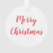 Frohe Weihnachten Ornament (Rückseite)