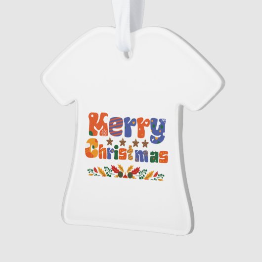 Frohe Weihnachten Ornament (Vorderseite)