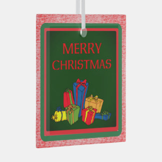 FROHE WEIHNACHTEN ORNAMENT AUS GLAS