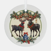 Frohe Weihnachten Ornament Aus Glas (Rückseite)