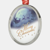 Frohe Weihnachten Ornament Aus Metall (Links)