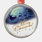 Frohe Weihnachten Ornament Aus Metall (Vorne)