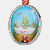 Frohe Weihnachten Ornament Aus Metall (Links)