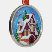 Frohe Weihnachten Ornament Aus Metall (Rechts)