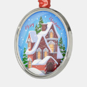 Frohe Weihnachten Ornament Aus Metall (Links)