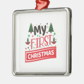 Frohe Weihnachten Ornament Aus Metall (Links)