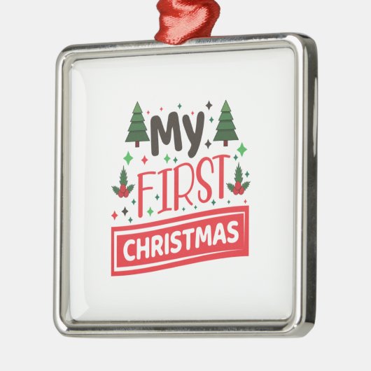 Frohe Weihnachten Ornament Aus Metall (Links)