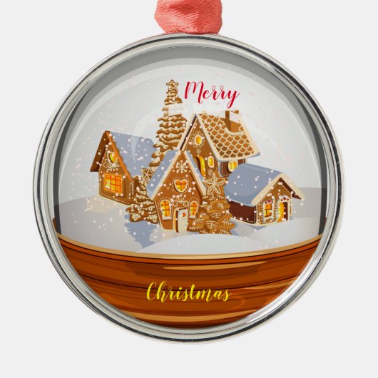 Frohe Weihnachten Ornament Aus Metall (Vorne)