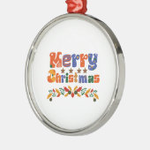 Frohe Weihnachten Ornament Aus Metall (Links)