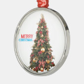 frohe Weihnachten Ornament Aus Metall (Links)