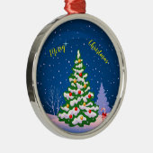 Frohe Weihnachten Ornament Aus Metall (Rechts)