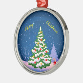 Frohe Weihnachten Ornament Aus Metall (Links)