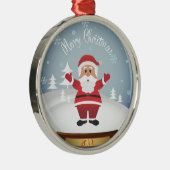 Frohe Weihnachten Ornament Aus Metall (Rechts)