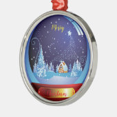 Frohe Weihnachten Ornament Aus Metall (Links)