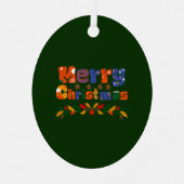 Frohe Weihnachten Ornament Aus Metall (Vorderseite)