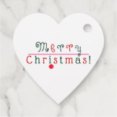 Frohe Weihnachten, Ornament Festivals Rot Grün Ros Geschenkanhänger (Rückseite)