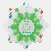 Frohe Weihnachten Ornament Karte (Vorderseite)