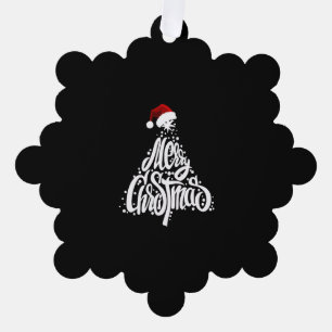 Frohe Weihnachten Ornament Karte