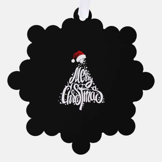 Frohe Weihnachten Ornament Karte (Vorderseite)