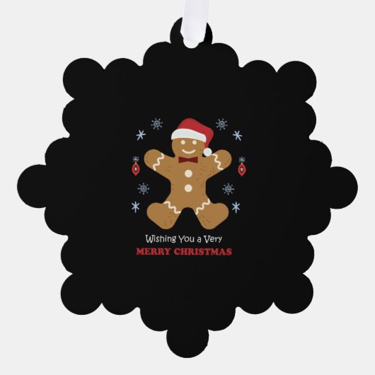 frohe Weihnachten Ornament Karte (Vorderseite)