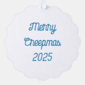 Frohe Weihnachten! Ornament Karte (Rückseite)