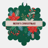 Frohe Weihnachten Ornament Karte (Vorderseite)