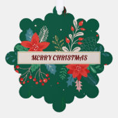 Frohe Weihnachten Ornament Karte (Rückseite)