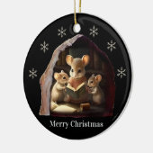 Frohe Weihnachten-Ornament Keramik Ornament (Links)