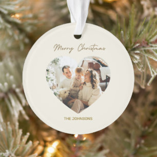 Frohe Weihnachten-Ornament Personalisiertes Foto Ornament