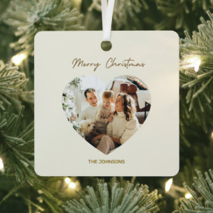 Frohe Weihnachten-Ornament Personalisiertes Foto Ornament Aus Metall