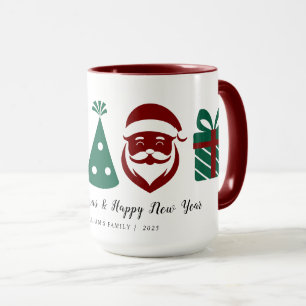 Frohe Weihnachten Ornament Schneeblatt Tannenbaum Tasse