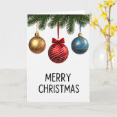 Frohe Weihnachten Ornamente Karte (Gelbe Blume)