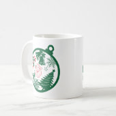 Frohe Weihnachten Ornamente Tasse (Vorderseite Links)