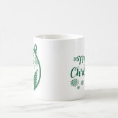 Frohe Weihnachten Ornamente Tasse (Mittel)