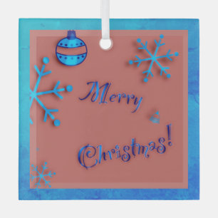 Frohe Weihnachten, Ornamente und Schneekristalle