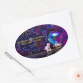 Frohe Weihnachten Ovaler Aufkleber (Umschlag)