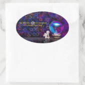 Frohe Weihnachten Ovaler Aufkleber (Tasche)