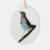 Frohe Weihnachten ~Ovenbird~ Keramik Ornament (Rechts)
