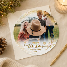 Frohe Weihnachten Overlay Foto Goldene Festtagskar