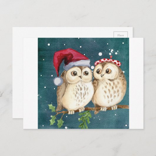 Frohe Weihnachten Owls (Vorne/Hinten)