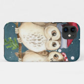 Frohe Weihnachten Owls Case-Mate iPhone Hülle (Rückseite (Horizontal))