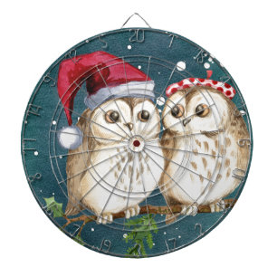 Frohe Weihnachten Owls Dartscheibe